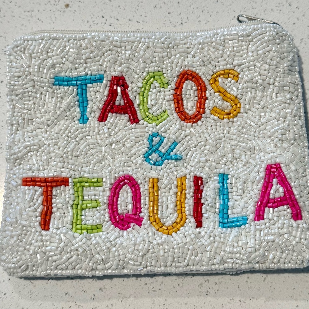 Beaded Tacos & Tequila Pouch